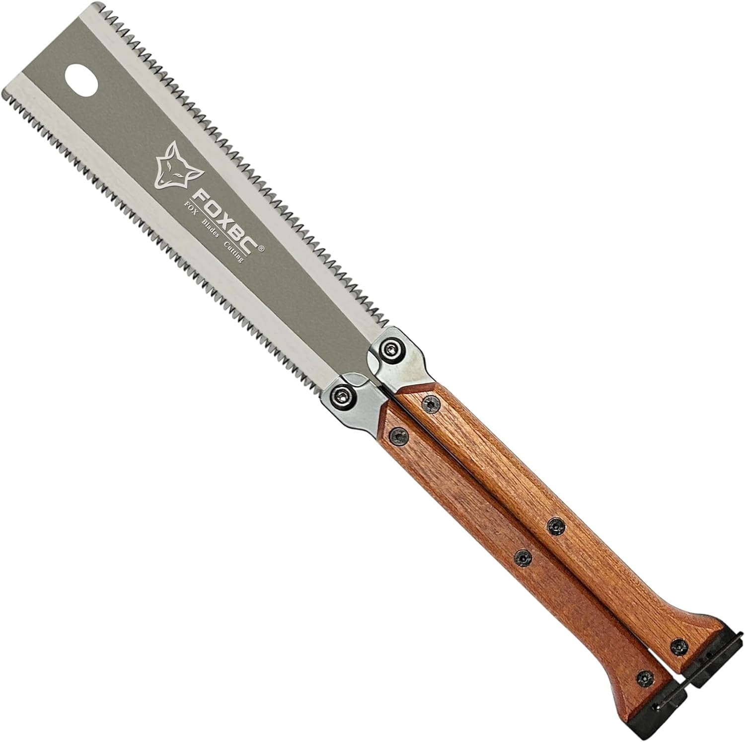 FOXBC Hand Saw Mini Pocket Folding Saw for Woodworking, Double Edges Flexible Hand Pull Saw Blade