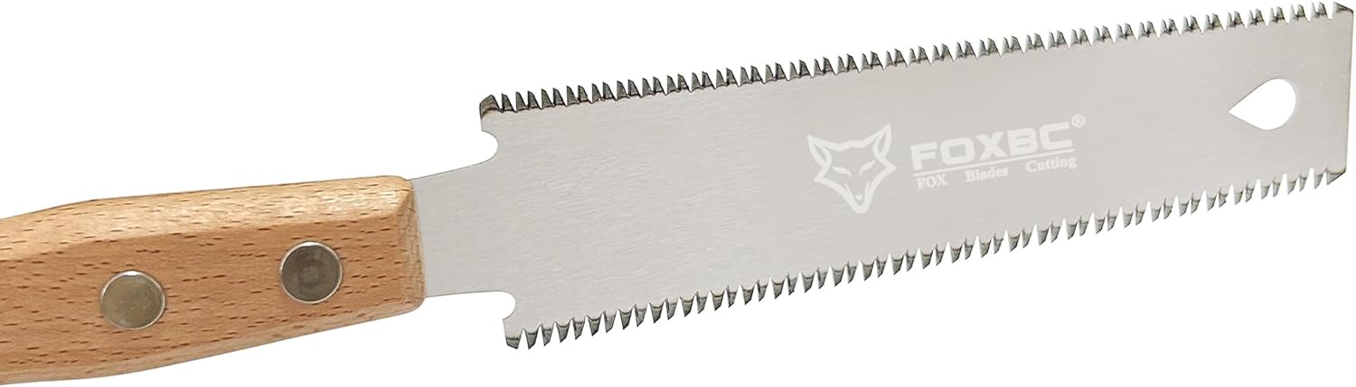 FOXBC Japanese Hand Saw Flush Cut Small Pull Saw Double-Edged Flexible for Woodworking Trim Saw