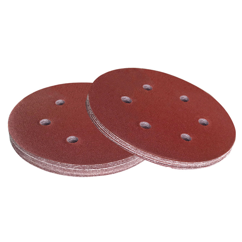 25pcs 150mm 6" Sanding Discs Wet & Dry Sandpaper Hook & Loop Abrasive Sanding Pads Paper Grits 60~240