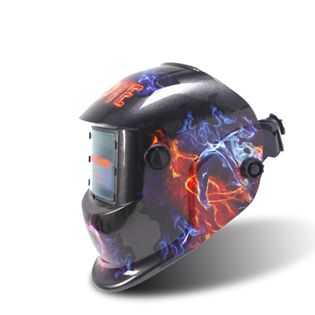 Solar Welding Mask Helmet Auto Darkening Adjustable Range 4/9-13 MIG MMA Electric Welding Lens for Welding Machine