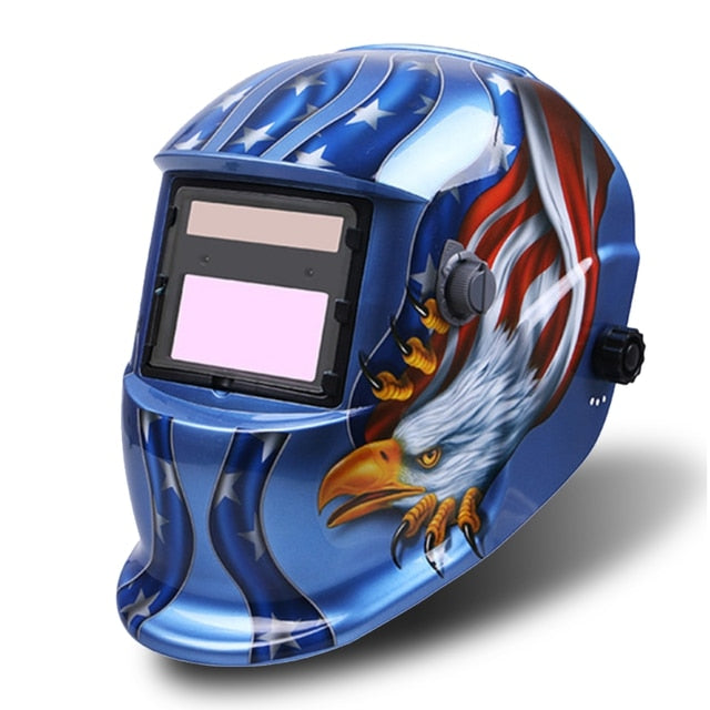 Solar Welding Mask Helmet Auto Darkening Adjustable Range 4/9-13 MIG MMA Electric Welding Lens for Welding Machine