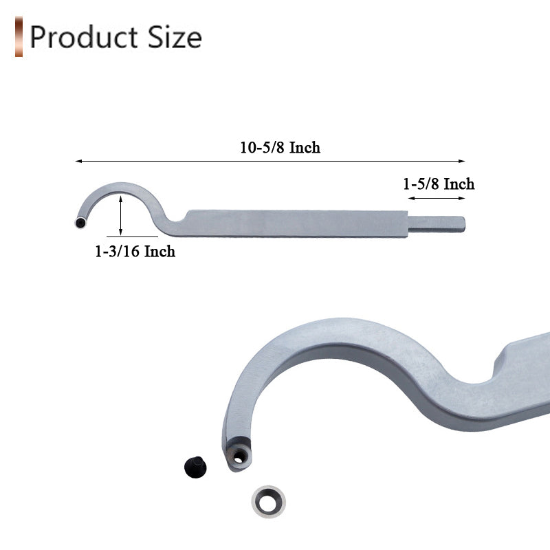 Woodturning Carbide Hollowing Lathe Tool With 9/16" Round Carbide Cutter, Screw and star wrench